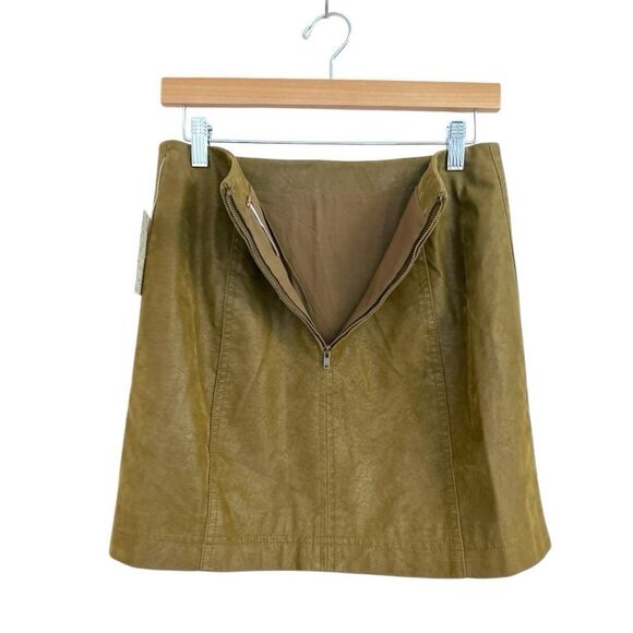 Free People Tobacco Brown Modern Femme Vegan Suede Mini Skirt, Size 4, NWT - Picture 9 of 9